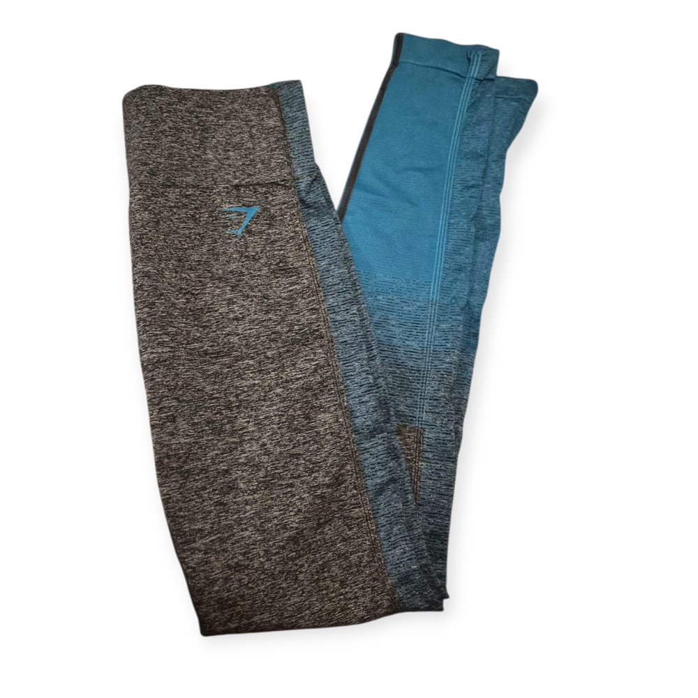 GYMSHARK | Women's Two-Tone Ombre Gray and Blue Leggings